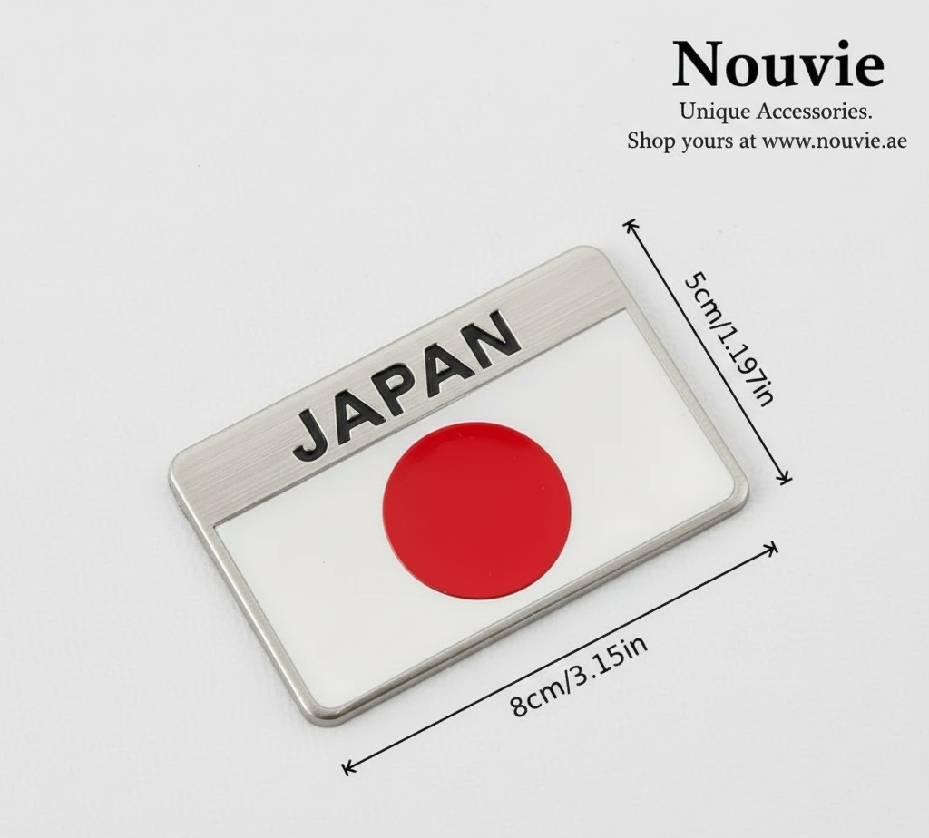 Japan Flag Car Emblem Badge