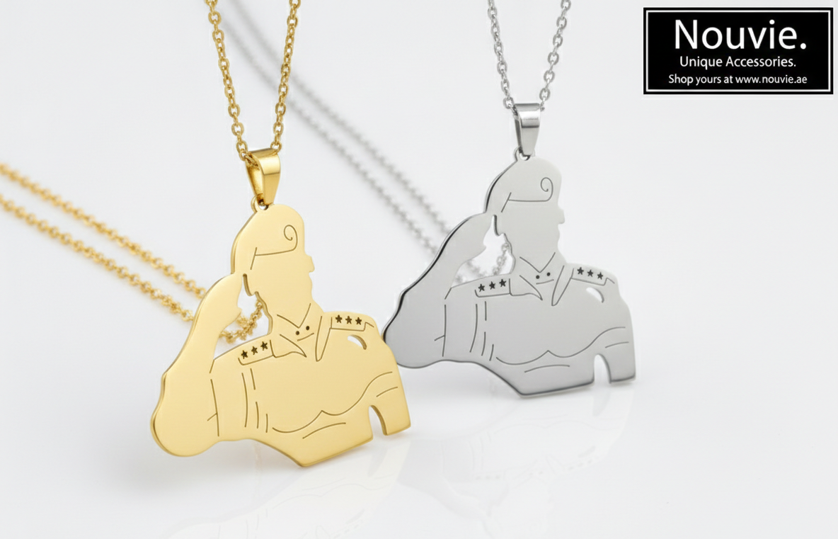 Stainless Steel Military Tag with Salute