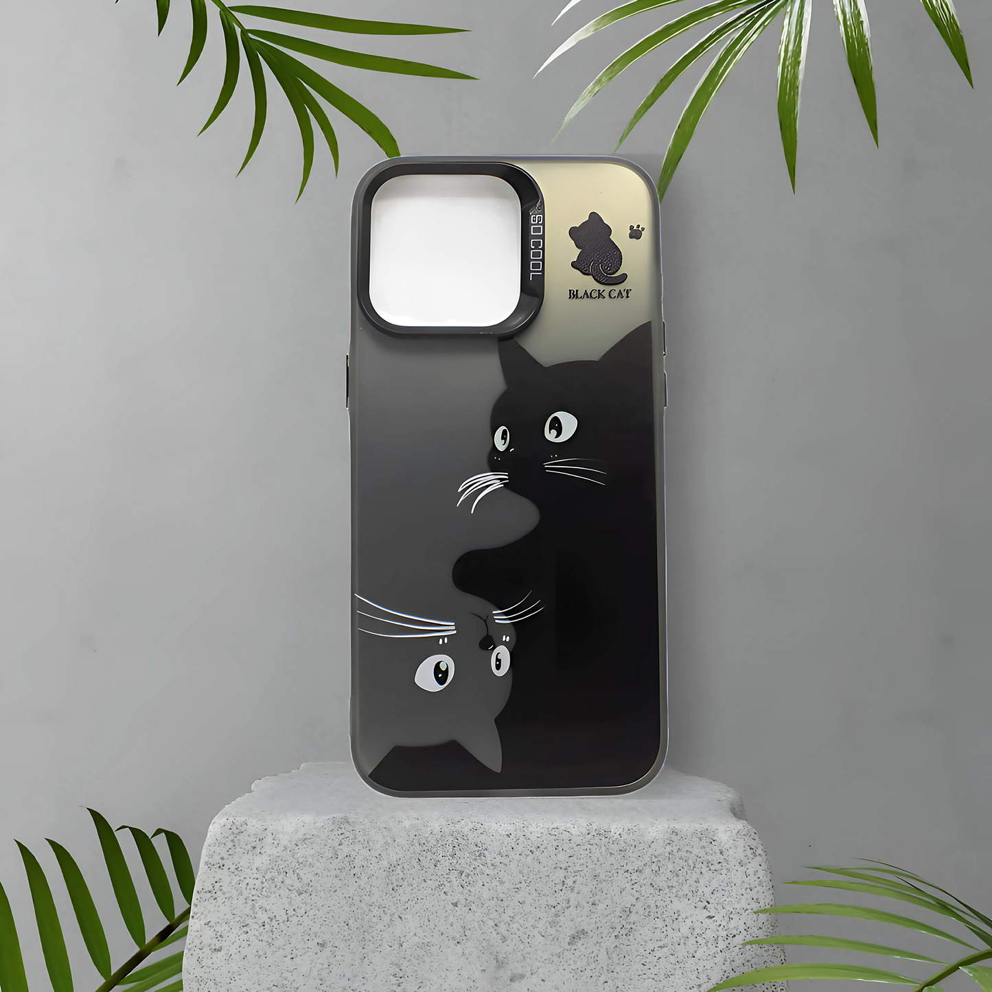 Black Cat Laser-Engraved TPU Phone Case