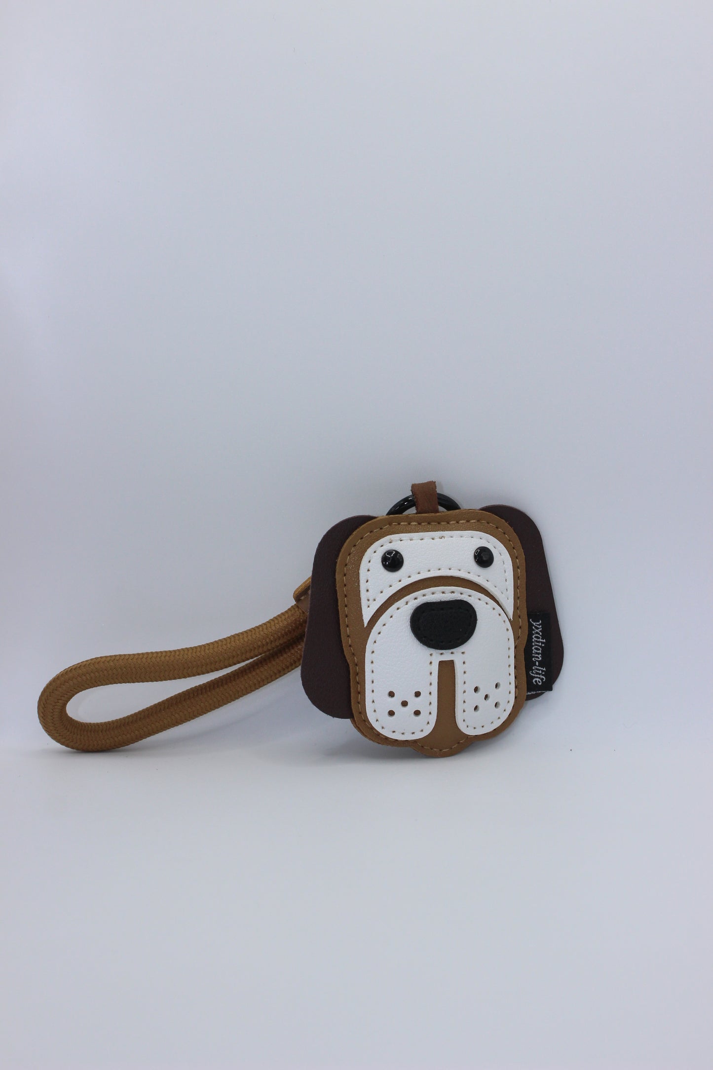 Cute Dog PU Keychain – Cartoon Leather Key Holder