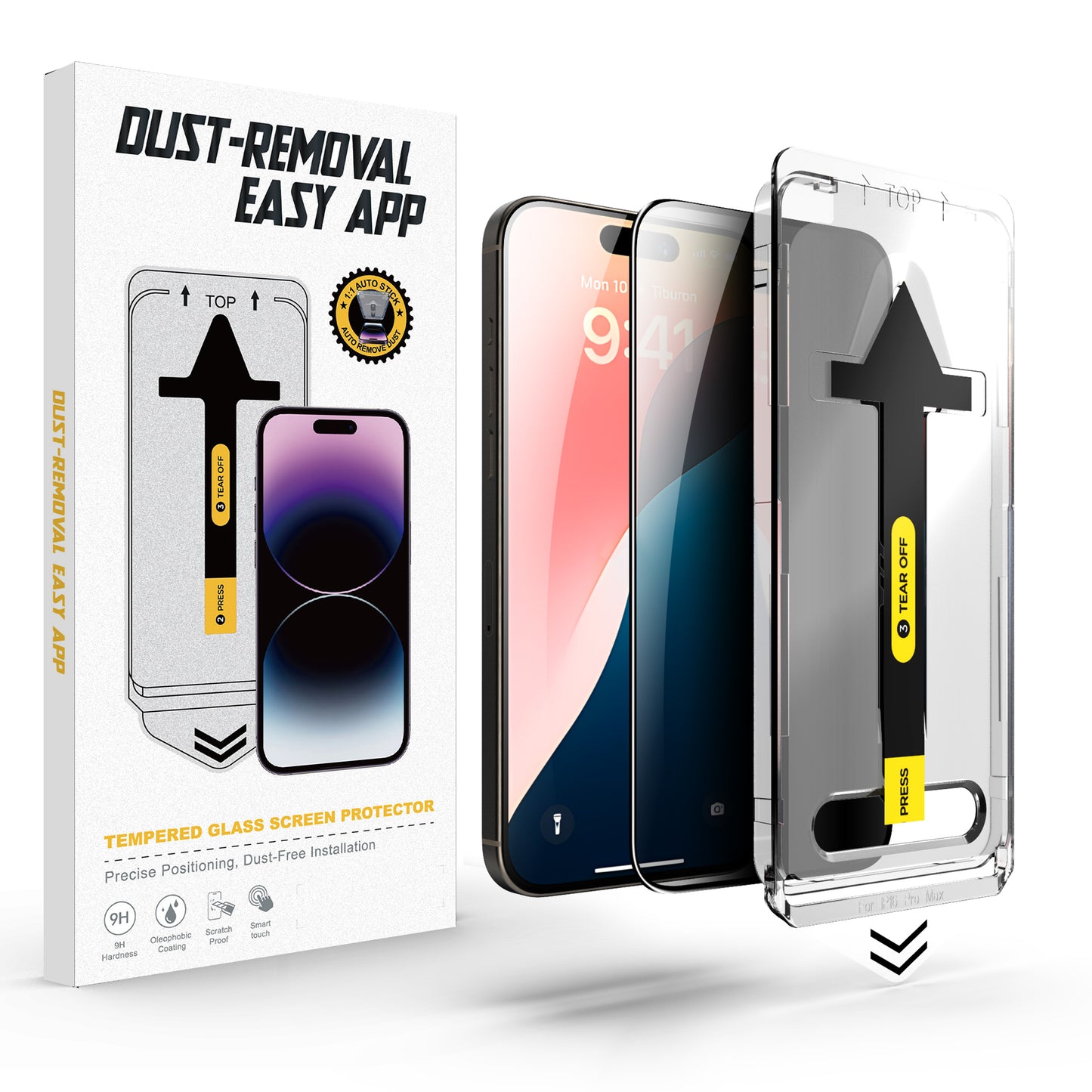 9H 3D Privacy Tempered Glass – Anti-Spy-Free Installation