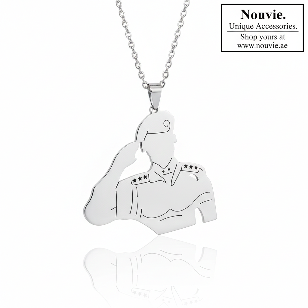 Stainless Steel Military Tag with Salute