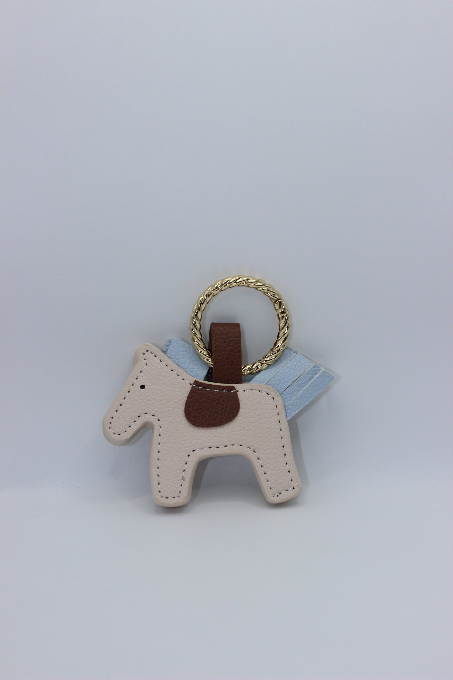 Minimalist Horse Leather Keychain – Cute Pony Charm