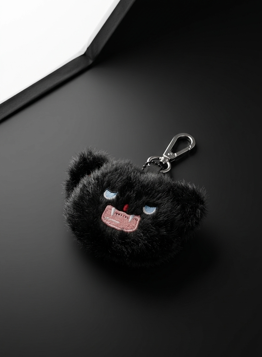 Furry Monster Keychain
