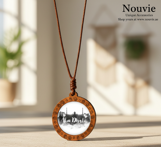 Abu Dhabi Skyline Necklace Pendant