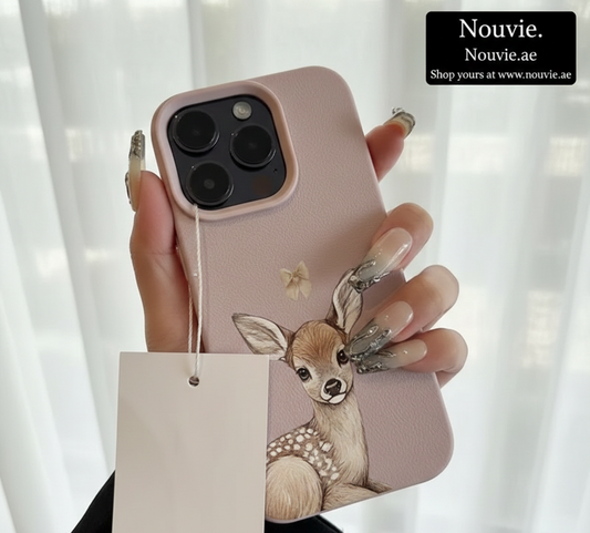 Adorable Bowknot Deer Phone Case – Soft TPU Cover