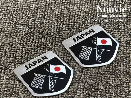 1 pcs Japanese Flag Aluminum (Car Sticker)