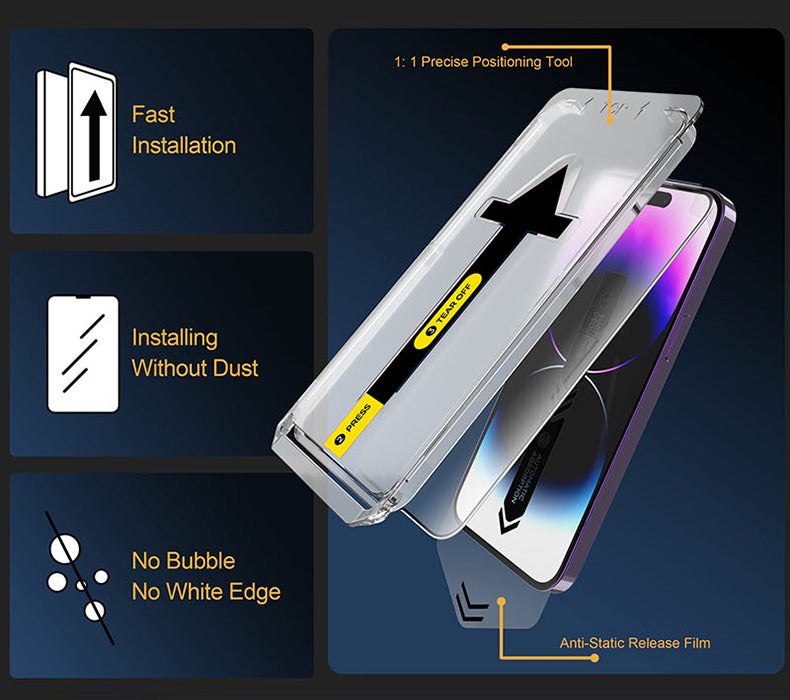 9H 3D Privacy Tempered Glass – Anti-Spy-Free Installation
