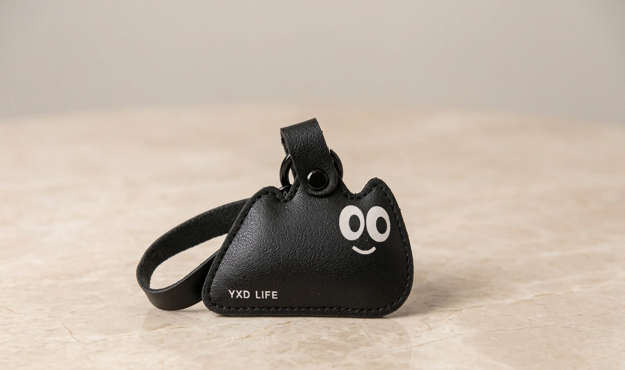 Cute Cartoon Keychain – PU Leather Key Holder