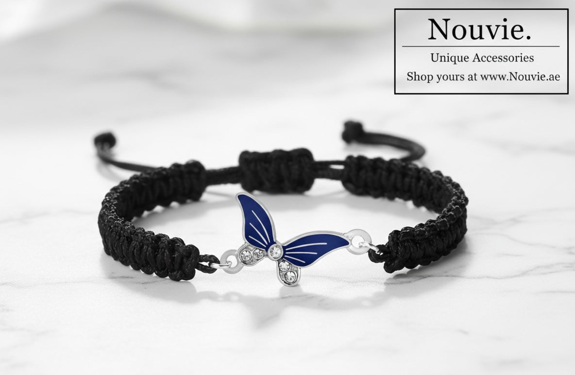 Royal Blue Butterfly Woven Bracelet