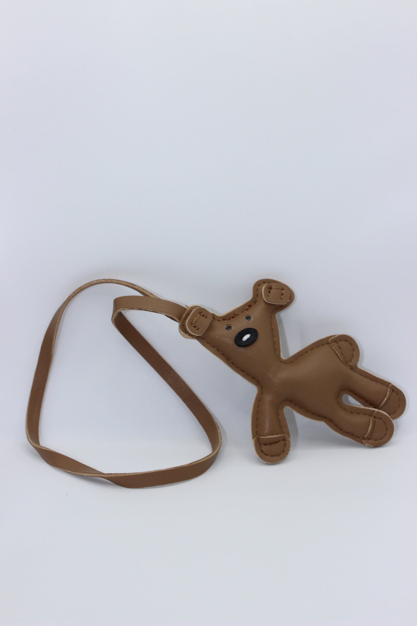 Cute Bear PU Keychain – Leather Strap Key Holder