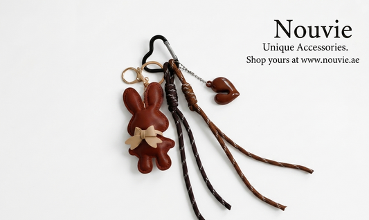 Cute Bunny Bow Keychain Charm