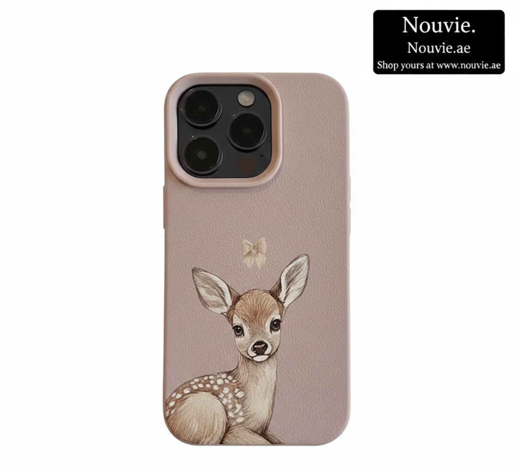 Adorable Bowknot Deer Phone Case – Soft TPU Cover