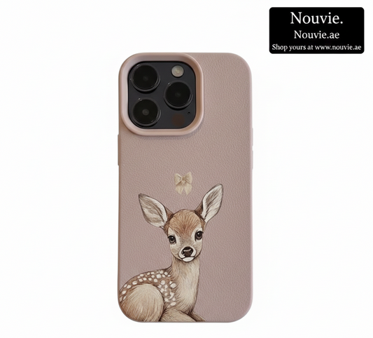 Adorable Bowknot Deer Phone Case – Soft TPU Cover
