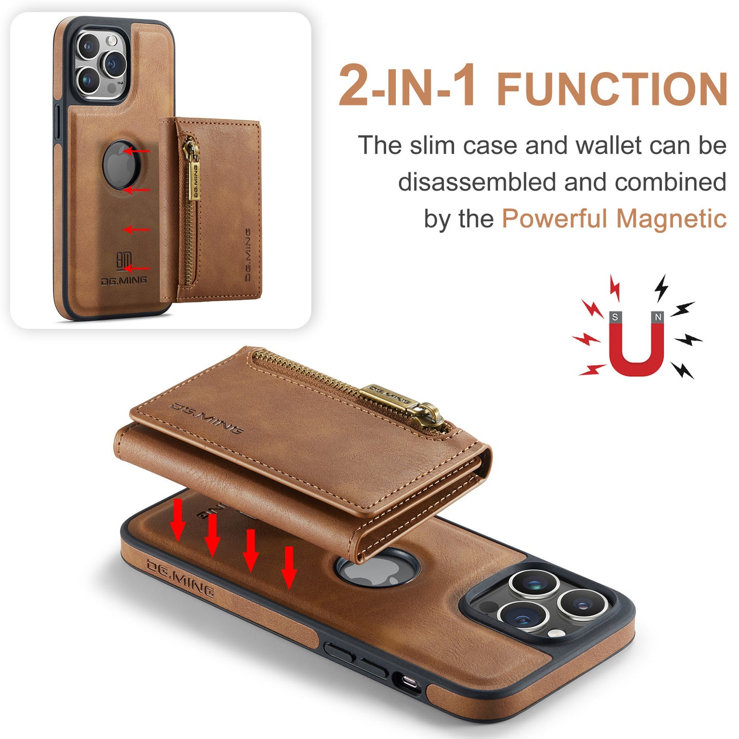 Luxury Magnetic Wallet Case – PU Leather