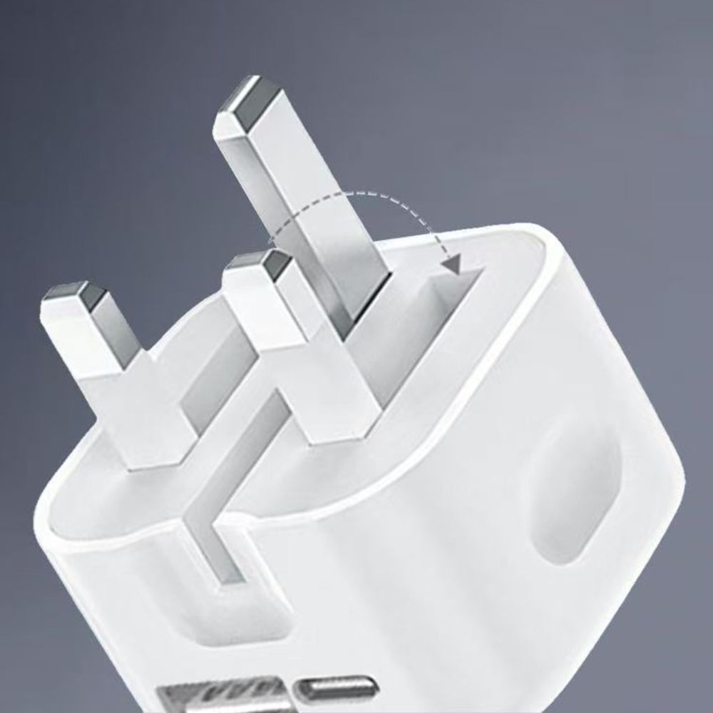 35W Foldable Smart Charger – Dual USB-C & USB-A