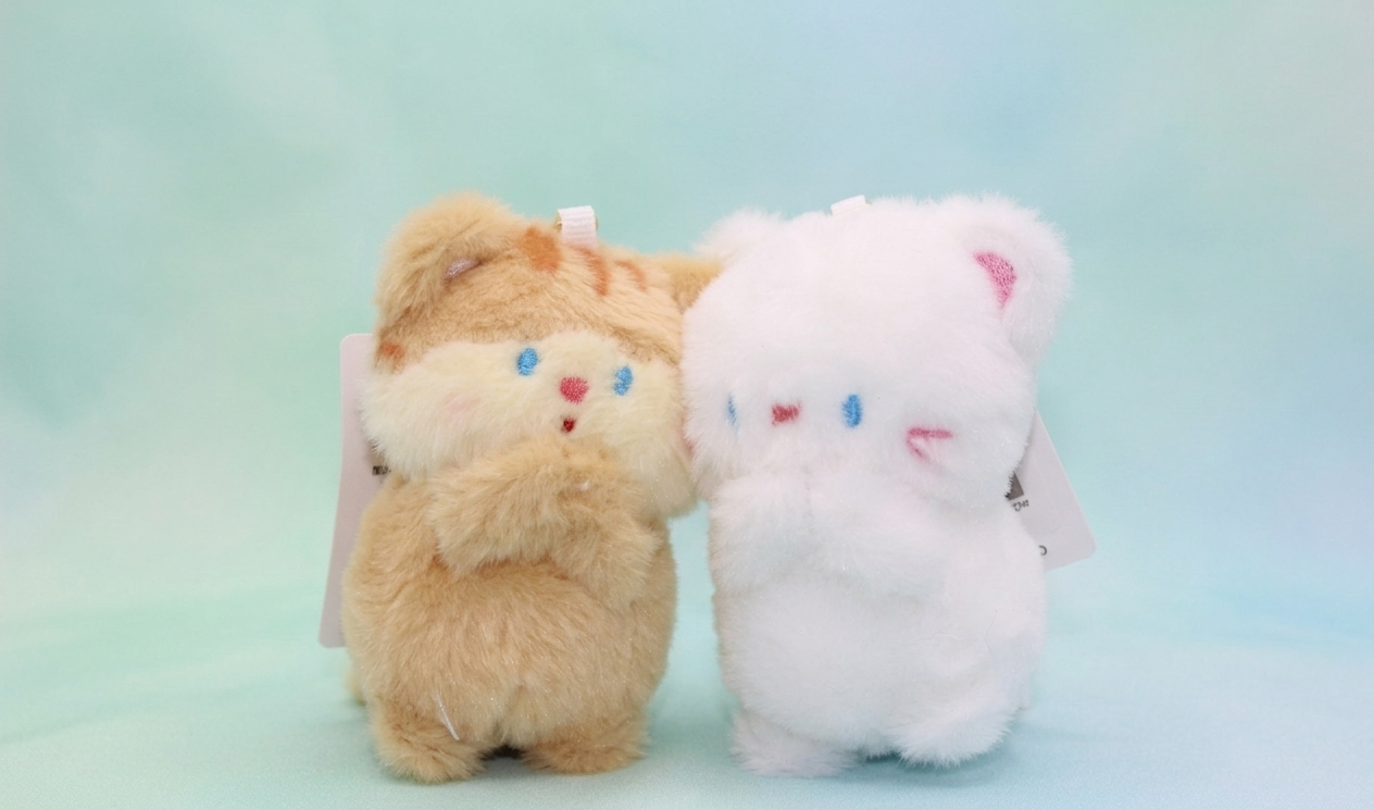 Magnetic Plush Keychain Set – Cute Animal Pair