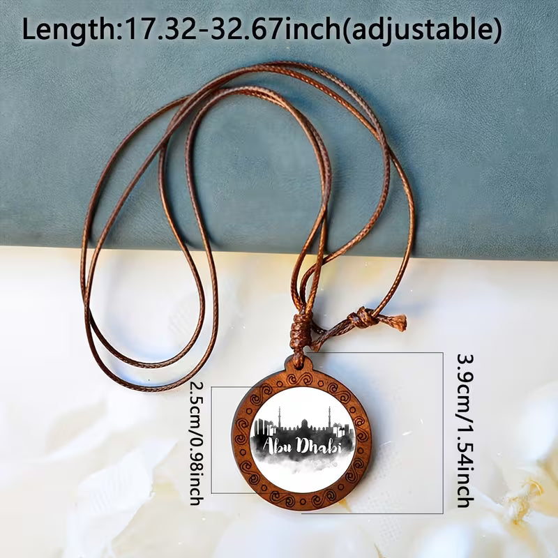 Abu Dhabi Skyline Necklace Pendant