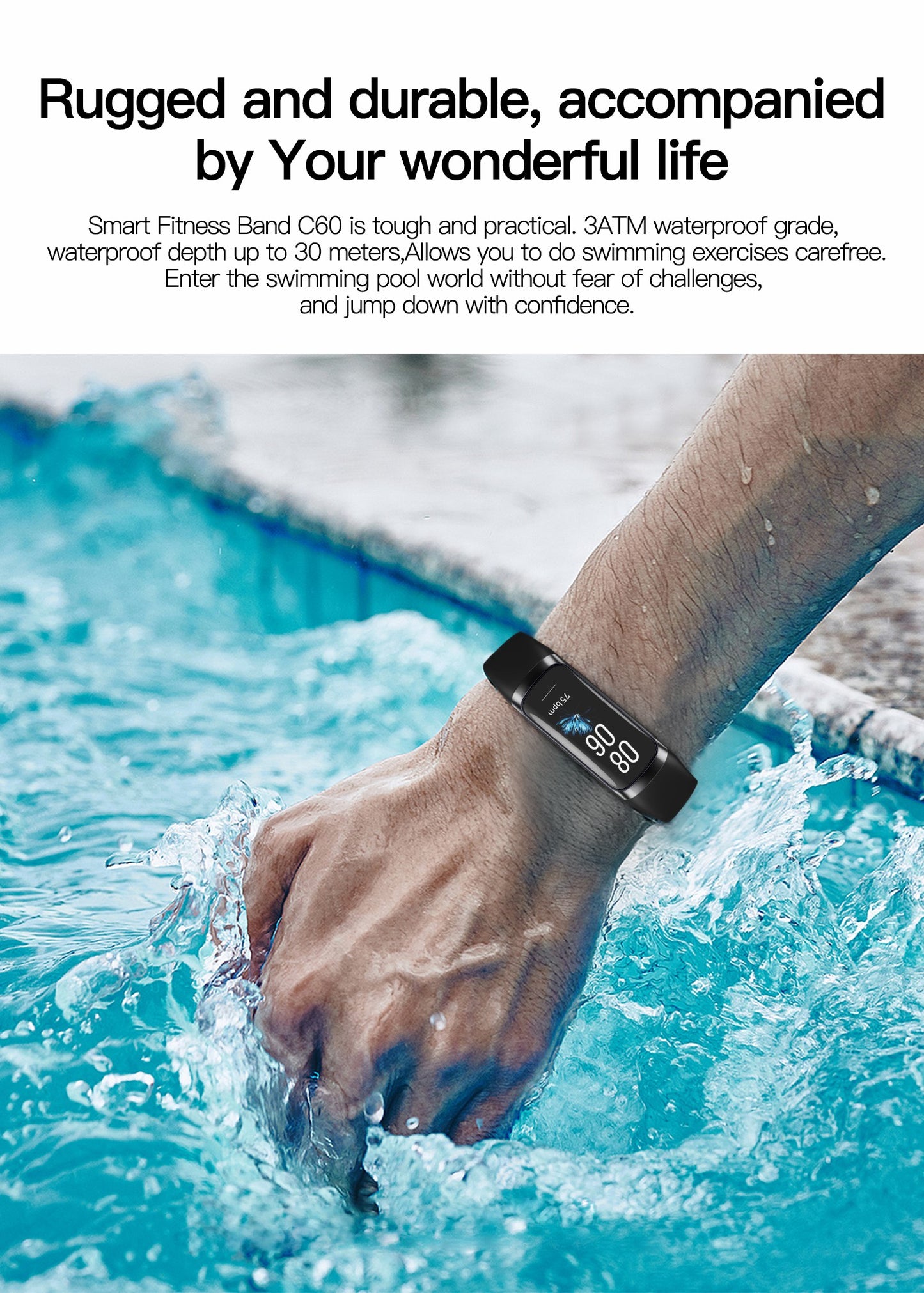 C60 Smart Watch – AMOLED Waterproof Fitness Tracker