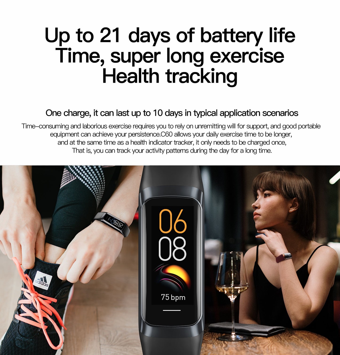 C60 Smart Watch – AMOLED Waterproof Fitness Tracker