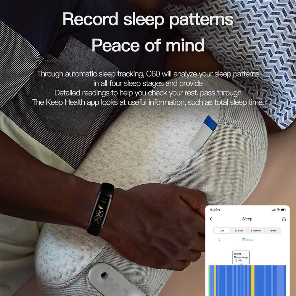 C60 Smart Watch – AMOLED Waterproof Fitness Tracker