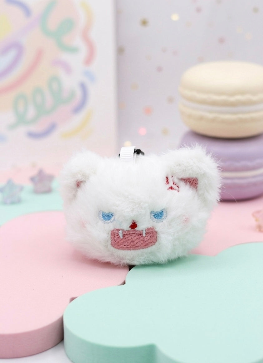 Cute Monster Furry Keychain | Soft Plush Bag Charm