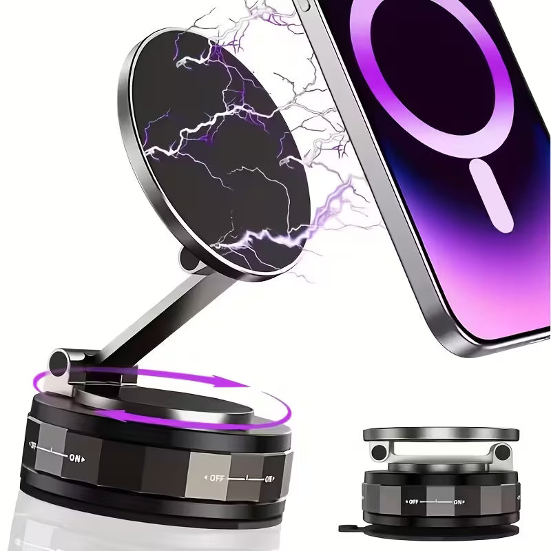Magnetic Phone Holder – 360° Rotating & Foldable