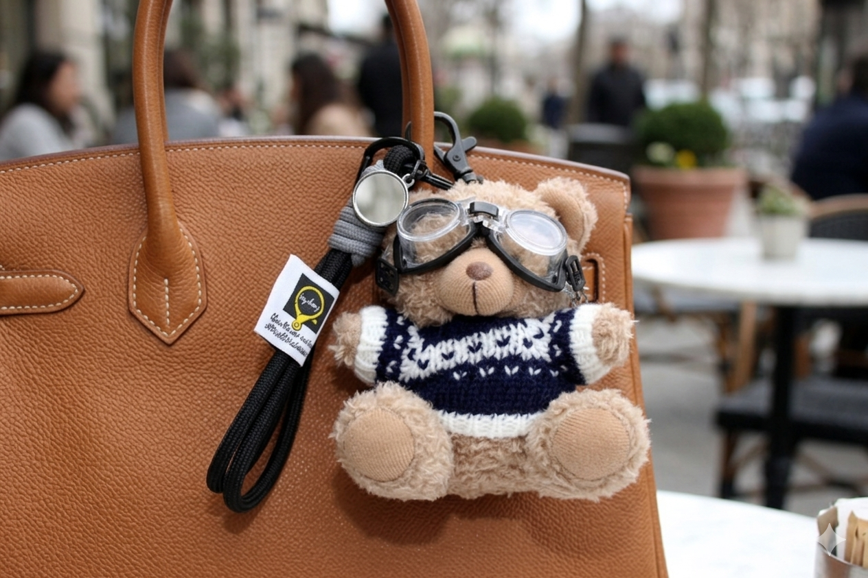 Pilot Bear Plush Keychain – Cute Teddy with Goggles