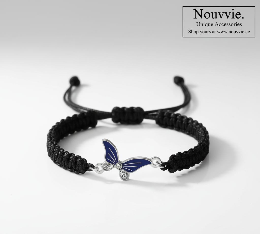 Royal Blue Butterfly Woven Bracelet