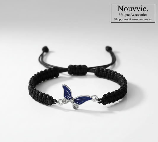 Royal Blue Butterfly Woven Bracelet