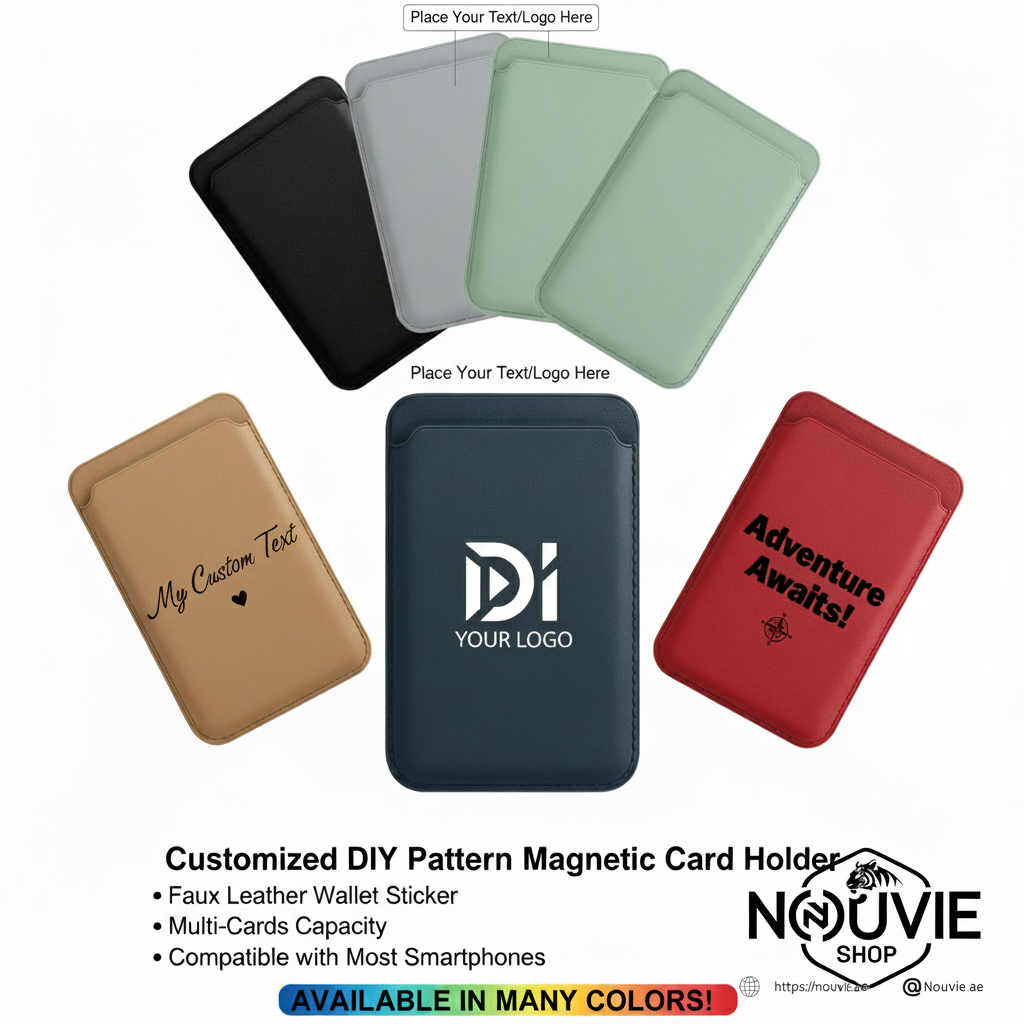 Customized Magnetic Card Holder – Faux Leather