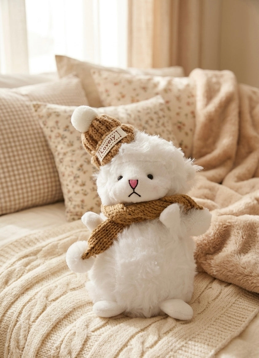 Cute Bear Furry Keychain | Soft Plush Bag Charm