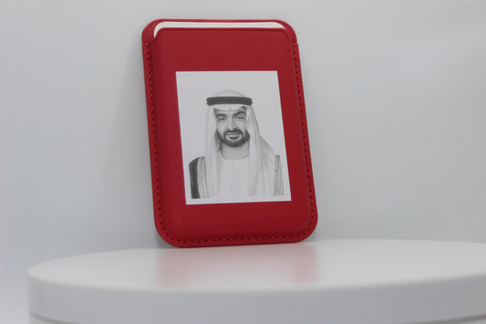 PU Nappa Leather Phone Wallet – Printed with Sheikh Mohammed bin Zayed Logo
