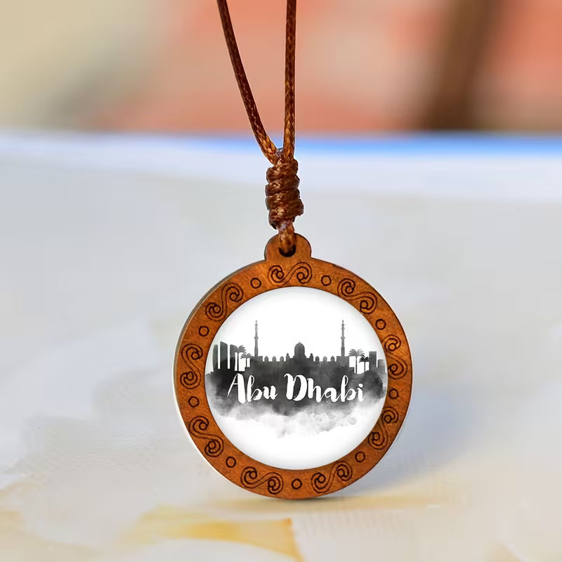 Abu Dhabi Skyline Necklace Pendant
