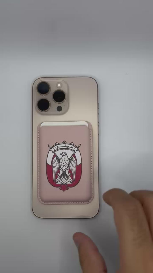 PU Nappa Leather Phone Wallet – Printed with Abu Dhabi Logo