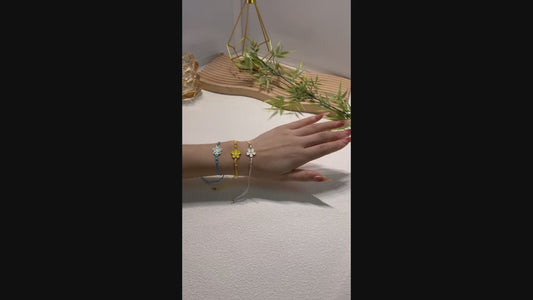 Colorful Floral Bracelet – Adjustable Friendship